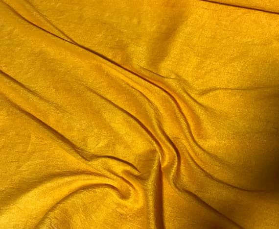 dupioni fabric - Golden Poppy - Hand Dyed Silk Dupioni Fabric
