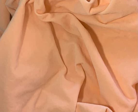 peach velvet fabric - Hand Dyed Peach - Cotton Velveteen Fabric