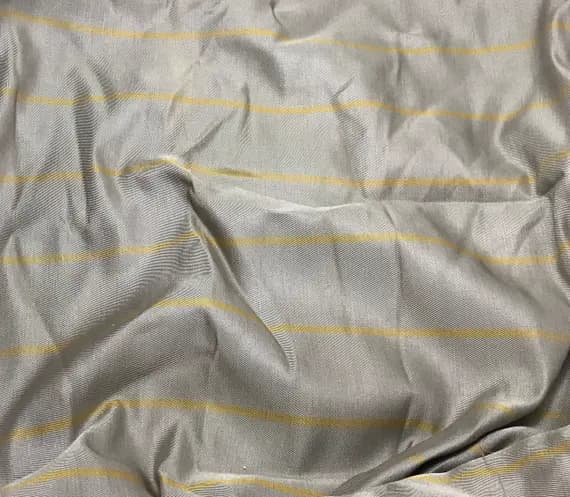 taupe noil fabric - Raw Silk Fabric - Taupe Gray with Gold Stripes - 54" wide