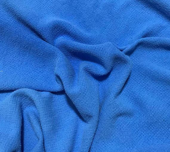 blue noil fabric - CORNFLOWER BLUE Hand Dyed Raw Silk Squares Weave Check NOIL Fabric