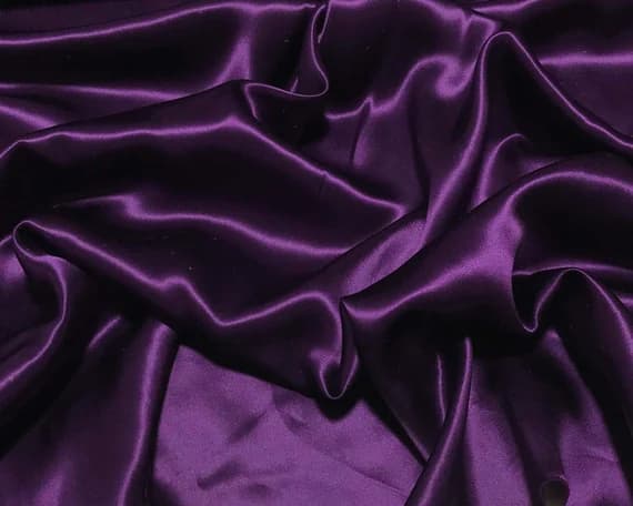 purple charmeuse fabric - Eggplant Purple - Silk Charmeuse Fabric