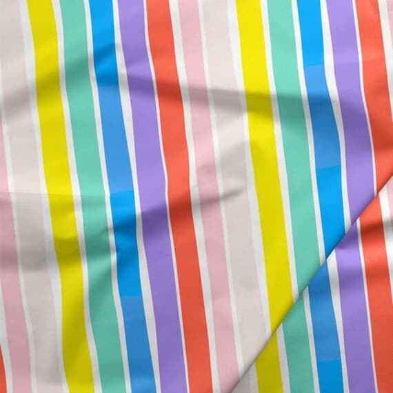 cotton fabric - Over the Rainbow 6" Stripe - Paintbrush Studio Cotton Fabric