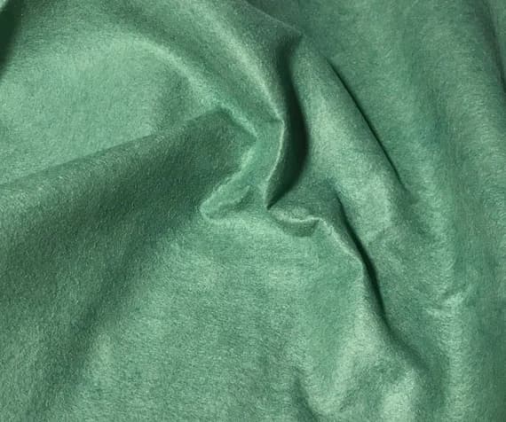 green wool fabric - Spruce Green - Wool /Rayon Blend Felt Fabric