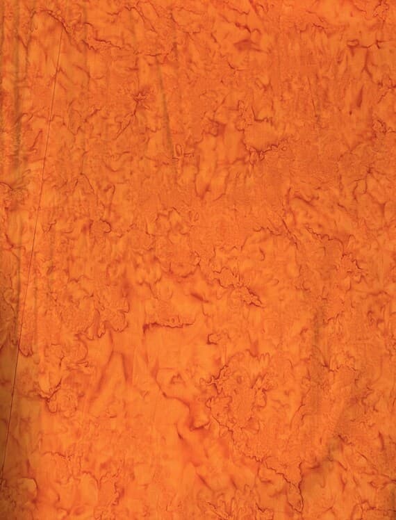 orange cotton fabric - Tangerine Orange Shadows - Banyan Batik Tone on Tone 100% Cotton Fabric