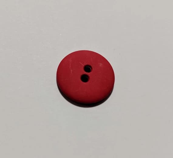 red none - Red Round 2 Hole Plastic Button - 20mm / 3/4 inch - Dill Buttons - Set of 4