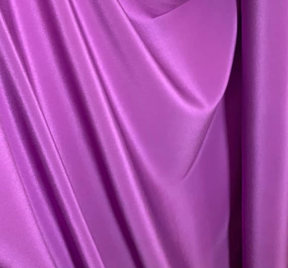 lilac crepe fabric - Bright Lilac - 16mm Silk Crepe de Chine Fabric