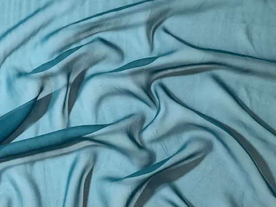 teal chiffon fabric - Teal Green - 8mm Silk Chiffon Fabric