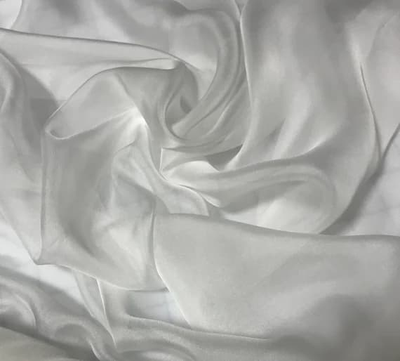 white organza fabric - WHITE - Soft Silk Organza Fabric