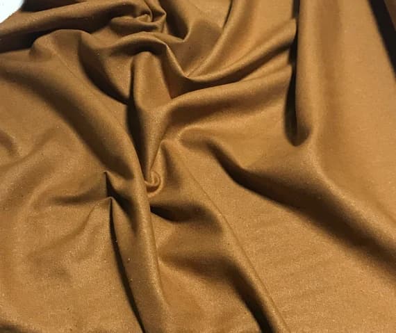brown noil fabric - Caramel Brown - Raw Silk Noil Fabric