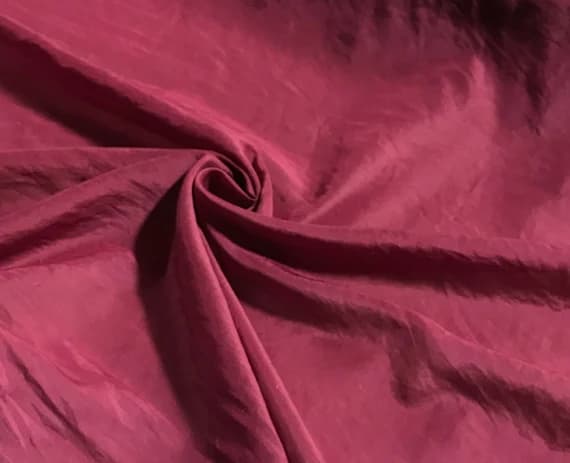 red silk fabric - Hand Dyed Cranberry Red - Silk/Cotton Voile Fabric