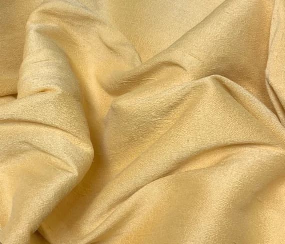 dupioni fabric - Hand Dyed GOLDENROD Silk DUPIONI Fabric