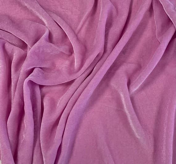 pink velvet fabric - PIGLET PINK Silk Velvet Fabric