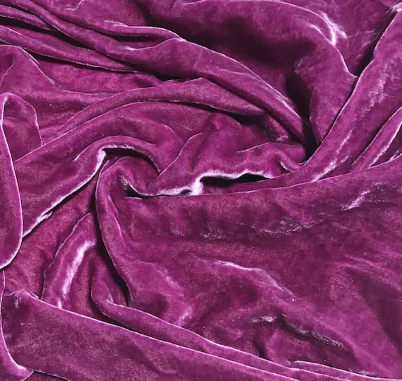 boysenberry velvet fabric - BOYSENBERRY PURPLE Hand Dyed Silk Velvet Fabric