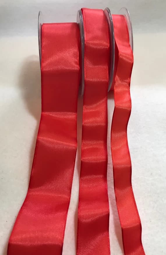 scarlet none - Scarlet Red Wired Taffeta Ribbon - Made in France (3 Widths to choose from)