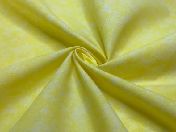 yellow cotton fabric - Tonal Lemon Yellow - Cloud 9 Cotton Fabric
