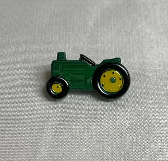green none - Green Tractor Plastic Button -1" - Dill Buttons Brand - Set of 2