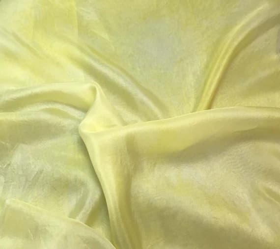 yellow habotai fabric - Hand Dyed SUNSHINE YELLOW China Silk HABOTAI Fabric