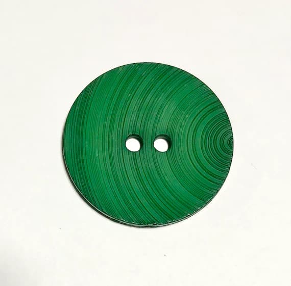 green none - Green Extra Large Wood Grain Plastic Button - 54mm / 2 1/8 inch - Dill Buttons Brand