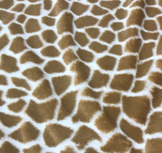 fabric - Giraffe Spots - Cuddle Minky Faux Fur Fabric