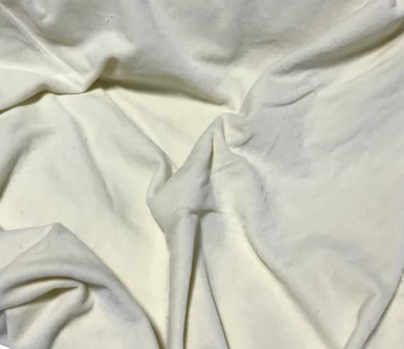 velvet fabric - Hand Dyed Ecru - Cotton Velveteen Fabric