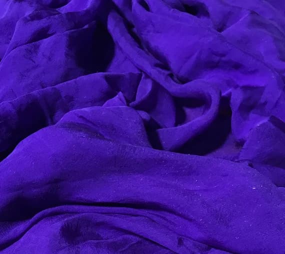 purple organza fabric - Hand Dyed Violet Purple - Soft Silk Organza Fabric
