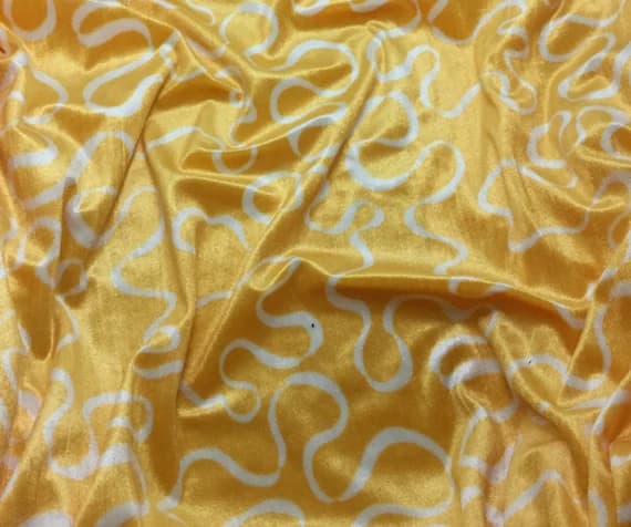 orange jersey fabric - Golden Orange RIBBONS Stretch VELOUR Fabric - 60" wide