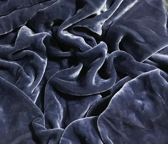 blue velvet fabric - BLUE IRIS Hand Dyed Silk Velvet Fabric