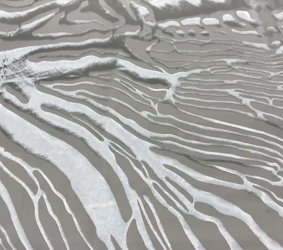 white charmeuse fabric - Burnout Devore Satin Fabric - White Icicles