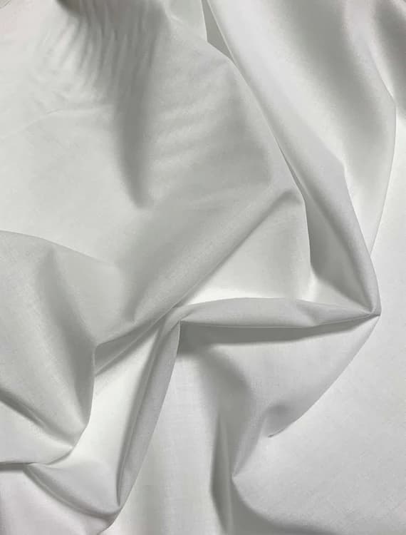 white cotton fabric - Spechler-Vogel Fabric - Pima Cotton Lawn - White