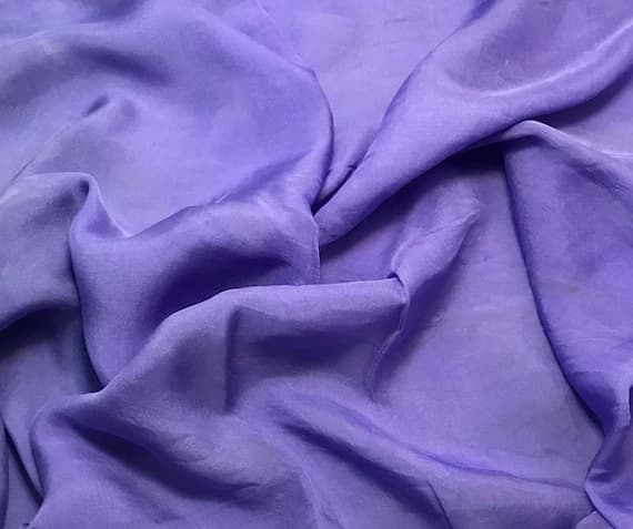 purple chiffon fabric - Hand Dyed IRIS PURPLE Soft Silk Organza Fabric - 54" wide