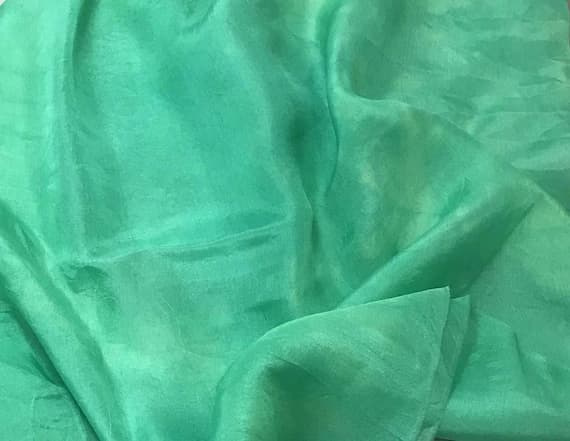 green habotai fabric - Hand Dyed SPEARMINT GREEN China Silk HABOTAI Fabric
