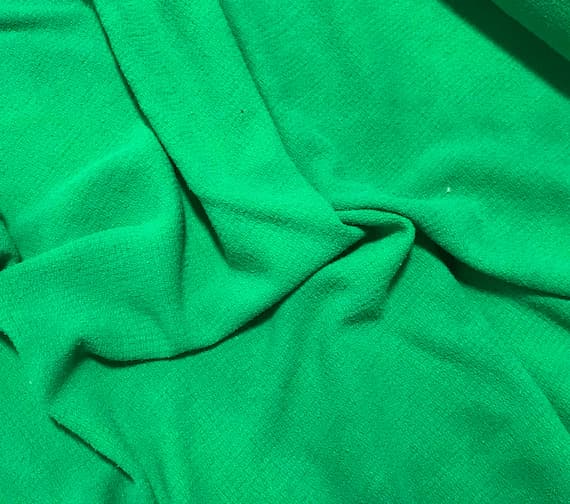 emerald noil fabric - EMERALD GREEN Hand Dyed Raw Silk Squares Weave Check NOIL Fabric