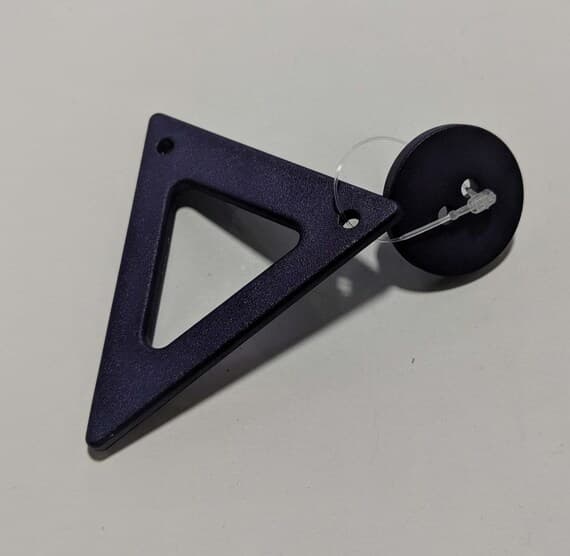 purple none - Purple Triangle Closure with Button Back Buckle - 70mm / 2-3/4" - Dill Buttons