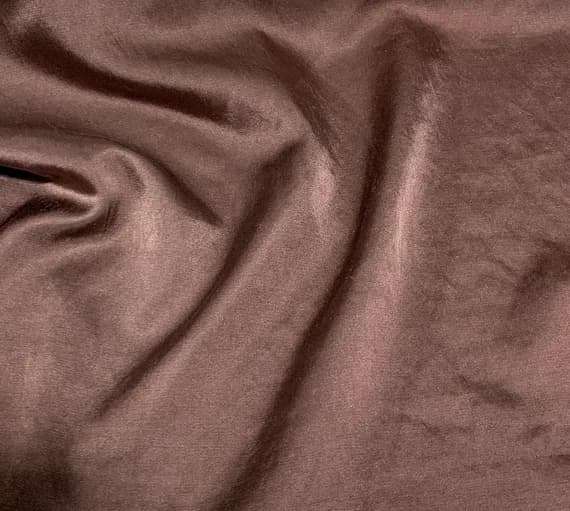 brown charmeuse fabric - Hand Dyed CHOCOLATE BROWN - Silk/Cotton Satin Fabric