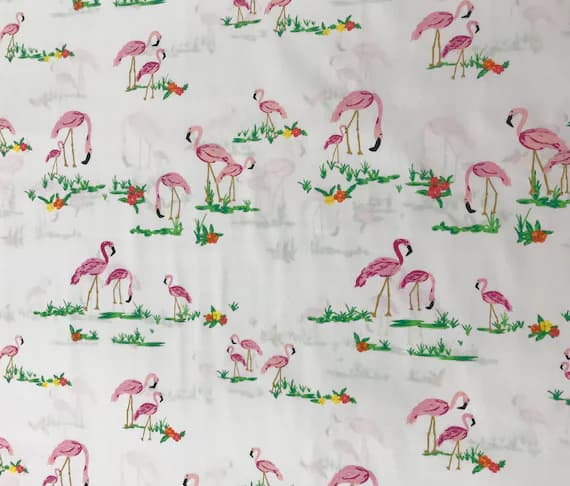 cotton fabric - Flamingo Field Pearl - Art Gallery Cotton Fabric