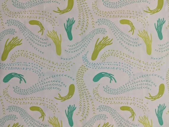 cotton fabric - Calamar Citron Squid Octopus - Sirena - Art Gallery Fabrics -Premium Cotton