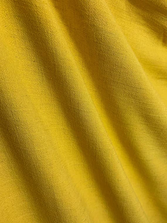 mustard linen fabric - Mustard Yellow Super Soft Linen & Rayon Blend Fabric