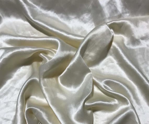 cream charmeuse fabric - Cream - Silk Charmeuse Fabric