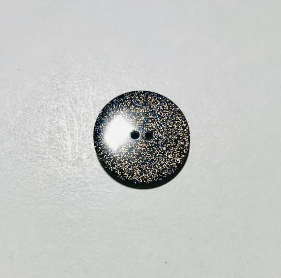 black none - Black Glitter Plastic Button - Dill Buttons Brand (3 Sizes to Choose From)
