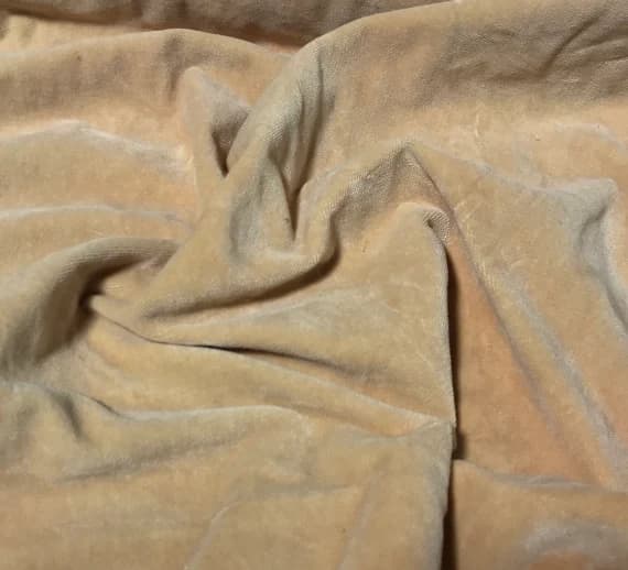 brown velvet fabric - Hand Dyed Golden Brown - Cotton Velveteen Fabric