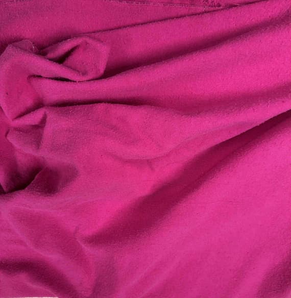pink noil fabric - PINK ORCHID Hand Dyed Raw Silk NOIL Fabric