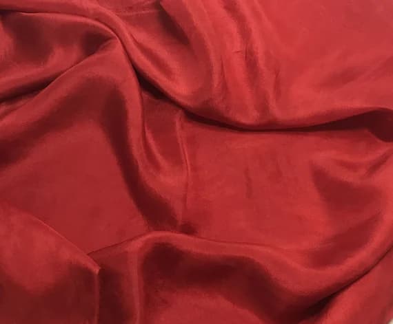scarlet habotai fabric - Hand Dyed SCARLET RED China Silk HABOTAI Fabric