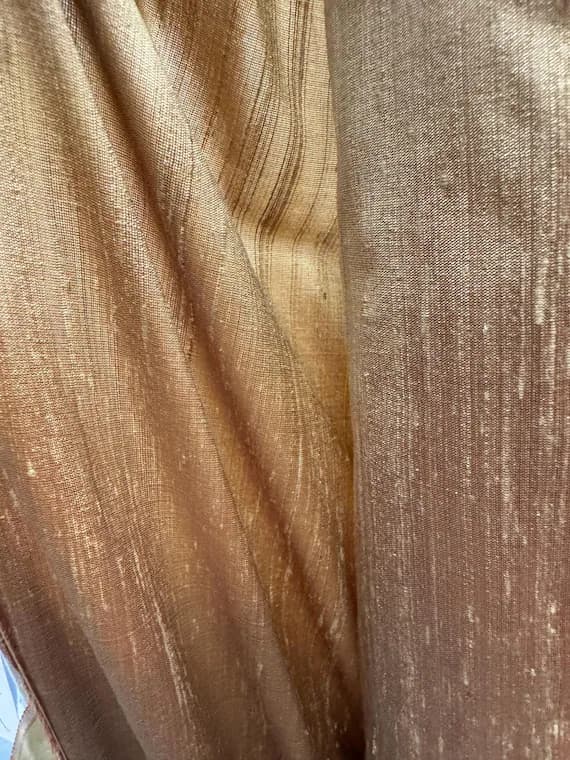 gold dupioni fabric - Rust Gold - Silk Dupioni Fabric