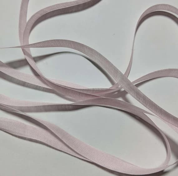 pink none - Pink 100% COTTON Voile Gauze Ribbon Trim 3/8"