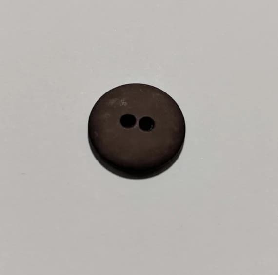 brown none - Dark Brown Round 2 Hole Plastic Button - 20mm / 3/4 inch - Dill Buttons - Set of 4