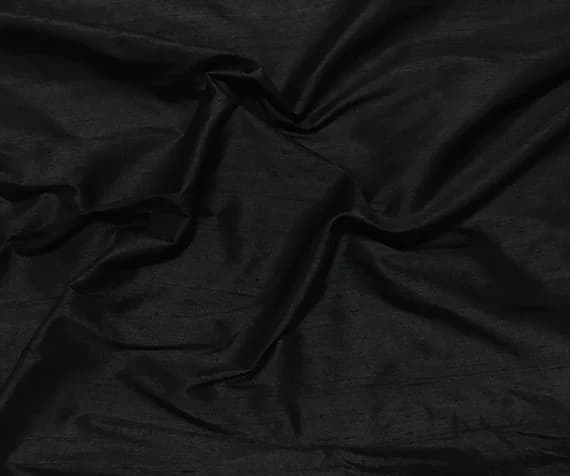 black dupioni fabric - Black - Silk Dupioni Fabric