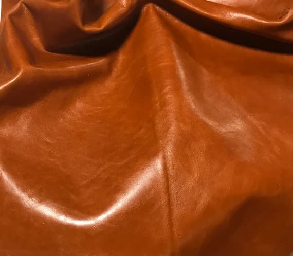 orange leather - BURNT ORANGE Cow Hide Leather 8"x8" Piece