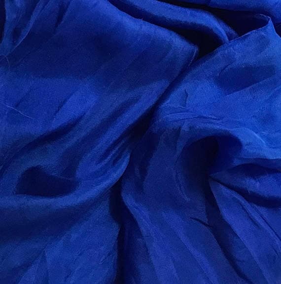 sapphire habotai fabric - Hand Dyed Sapphire Blue China Silk HABOTAI Fabric