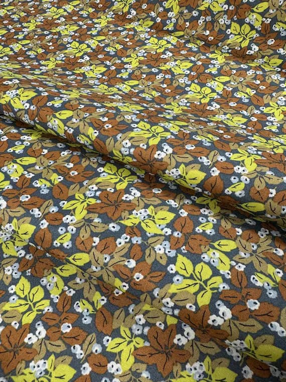 cotton fabric - Rustling Leaves A - Woodland Walk By Liberty Fabrics for Riley Blake - Cotton Fabric made in Italy