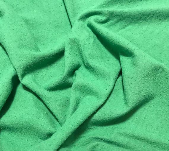 green noil fabric - SPRING GREEN Hand Dyed Raw Silk NOIL Fabric